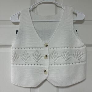 White Sweater Vest Size Small